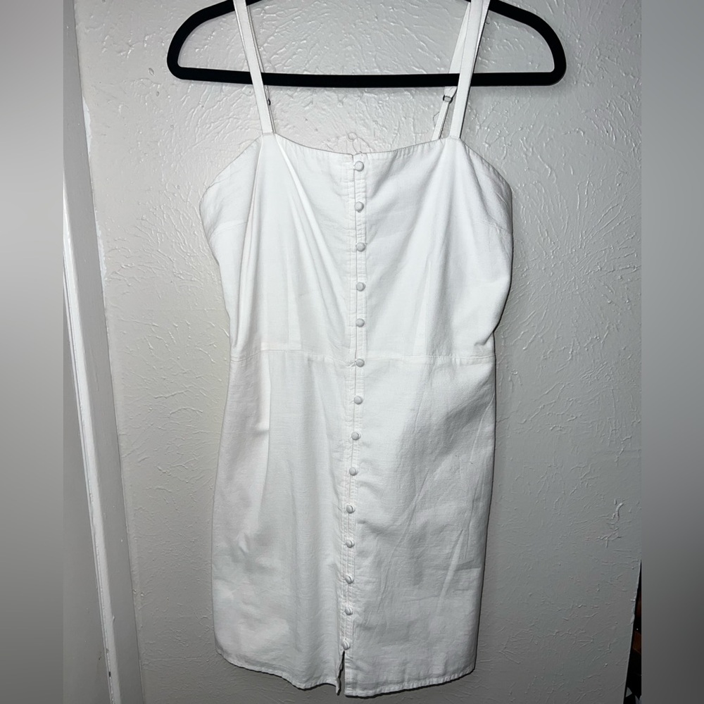 Abercrombie & Fitch White Button-Down Dress